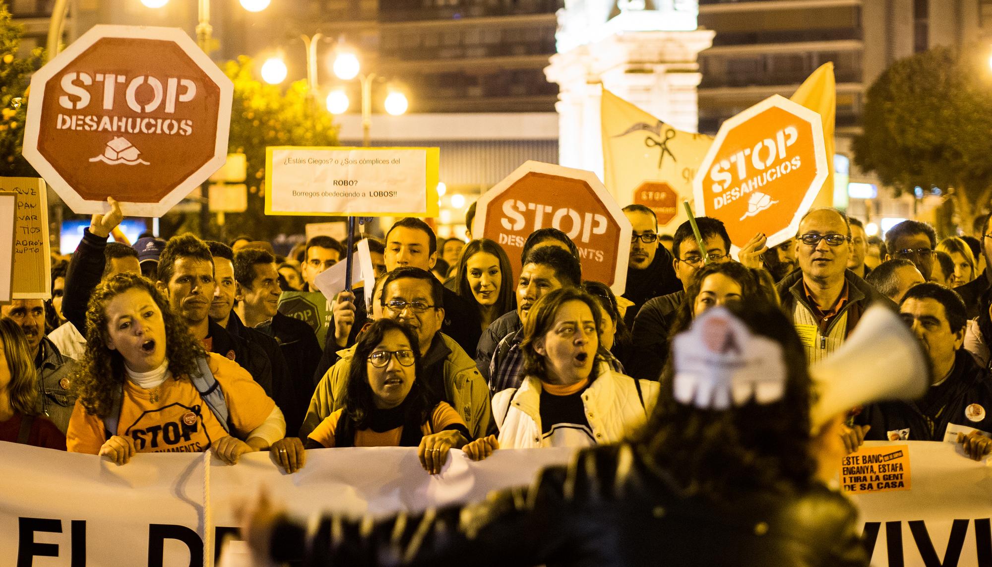 Movilización contra los desahucios